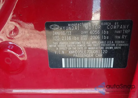 2013 Hyundai Elantra Gt из США, поврежденный, VIN KMHD35LE7DU081120